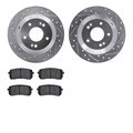 Dynamic Friction Co 7502-03081, Rotors-Drilled and Slotted-Silver with 5000 Advanced Brake Pads, Zinc Coated 7502-03081